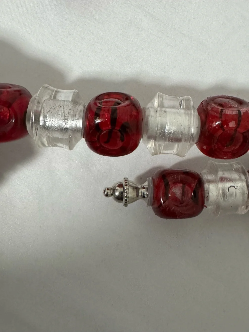 Beaded 3 Pc Pampered Chef Serving Set,Butter Knife Pie Sever & Ice Scoop Red/Clr